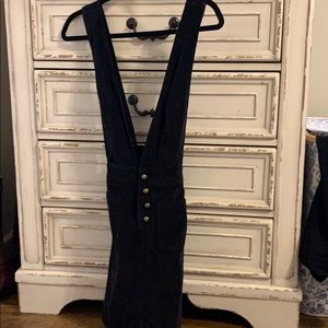 Black velour pianafore dress